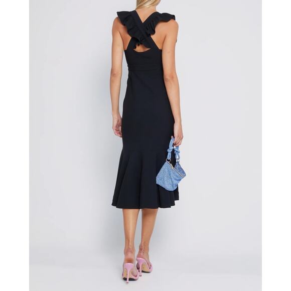 NWT O.P.T Ciles Criss-Cross Back Midi Dress Medium - Picture 2 of 10